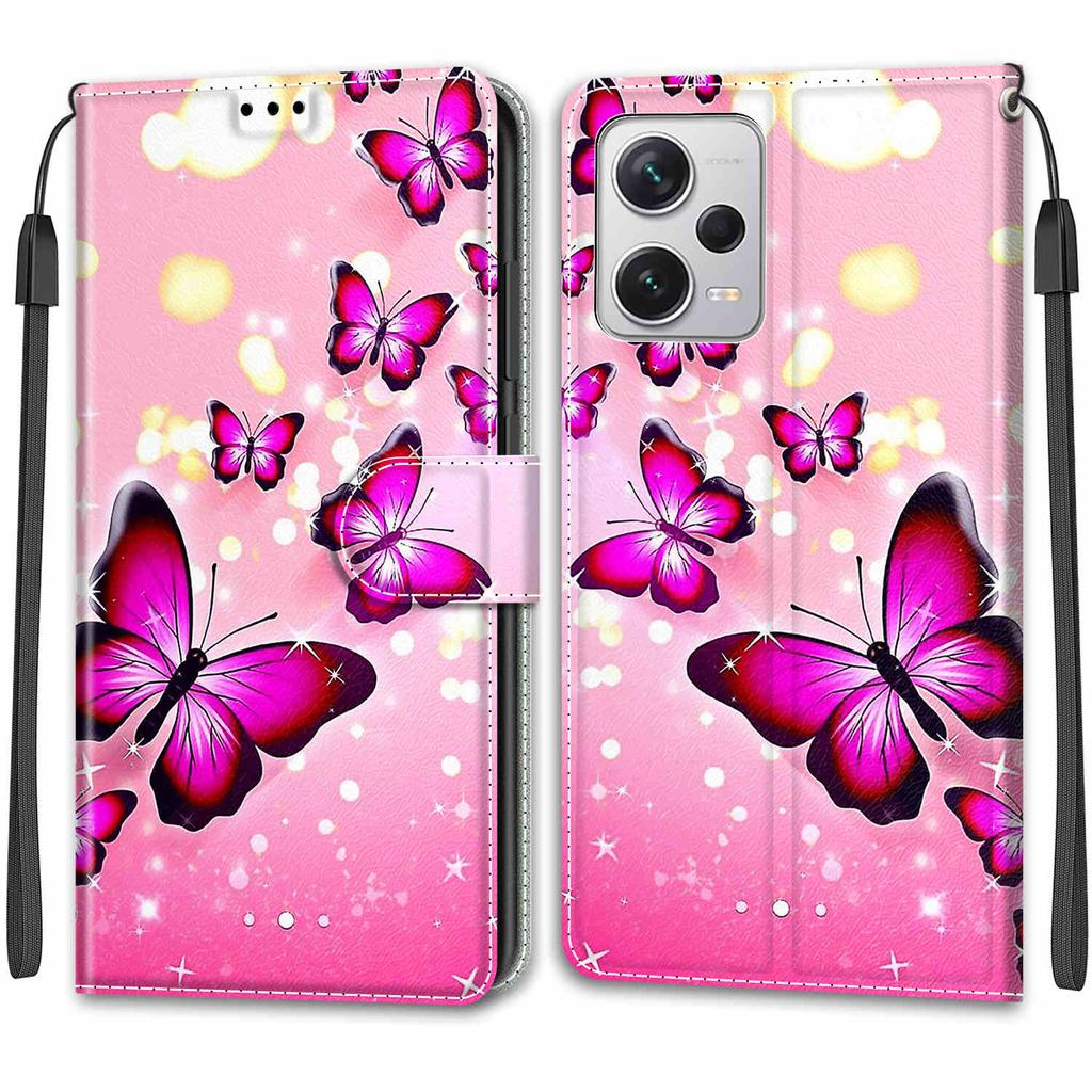 Роскошный окрашенный кожаный чехол для Redmi Note12 Note11 Note10 Note9 Note8T Защитный чехол-книжка для Redmi 10C K40S 9A 9C 10A 6A 7A Redmi10