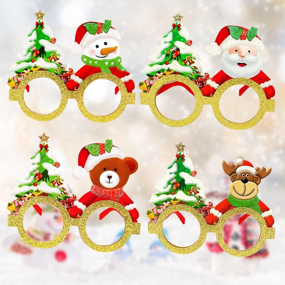 Snowman Christmas Glasses Xmas Tree Party Prop Happy New Year Sunglasses  Kids