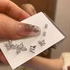 Серьги-гвоздики с цирконом и жемчугом «Королева-мать Западной планеты» Женские серьги Изысканные серьги Легкая роскошь Высококачественные серьги