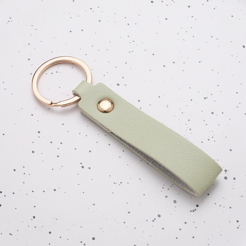 Spot PU Leather Keychain Pendant - Car Key Accessory & Business Gift