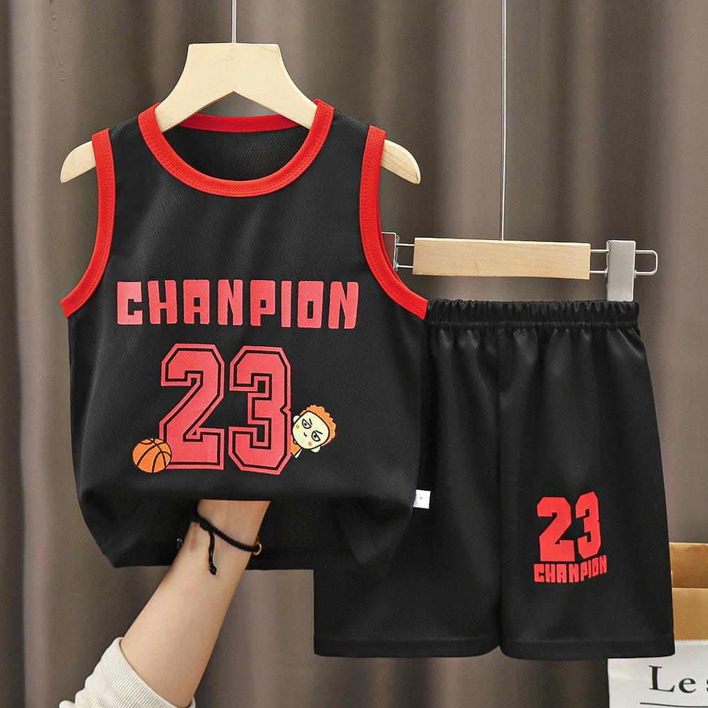 Kids' Basketball Suit Summer Quick-drying Suit for Girls Boys' Training Suit