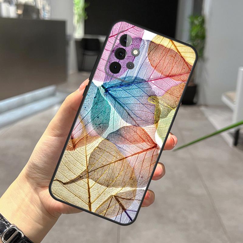 Чехол с разноцветными листьями для Samsung Galaxy A32 A12 A22 A52 A35 A26 A16 A05 A55 A15 A54 A34 A14 A56 A36 A13 A53