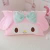 Kawaii Sanrio 42x68cm My Melody Bow 3D Ears Pillowcase Super Soft for Dorm Room Girls Ins Cute Cartoon Anime Holiday Gifts