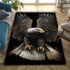 Crystal Velvet Flying Eagle Print Carpet for Bedroom, Living Room, Home Decor, Non-Slip Mat, Bedside Rug, Office Chair M