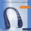 1200mAh Mini Air Cooling Small Neck Fan Portable Outdoor Sports USB Large Wind Powered Wireless Bladeless Neck Fan