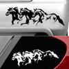 25см*8.1см Водонепроницаемая виниловая наклейка для украшения 3 бегущих лошадей самоклеящаяся наклейка для автомобиля
