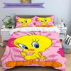3pcs Tweety1 Design Cover Set - HD Printed Bedding with 1 Cover and 2 Pillowcases - Perfect for Home and Dorm Decor