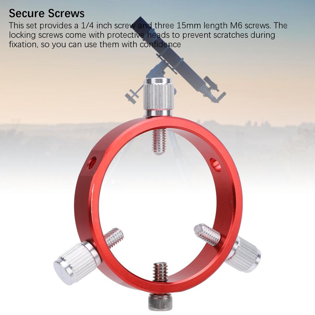 Металлический направляющий прицел с 6 отверстиями, 60 мм, цельнометаллическое направляющее кольцо с винтами 1/4 дюйма и M6 для 40–60 мм Astron