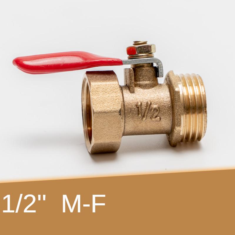 1/8" 1/4'' 3/8'' 1/2'' Латунный маленький шаровой кран с внутренней/наружной резьбой Латунный соединительный элемент для клапана Медный фитинг для труб Муфта-адаптер