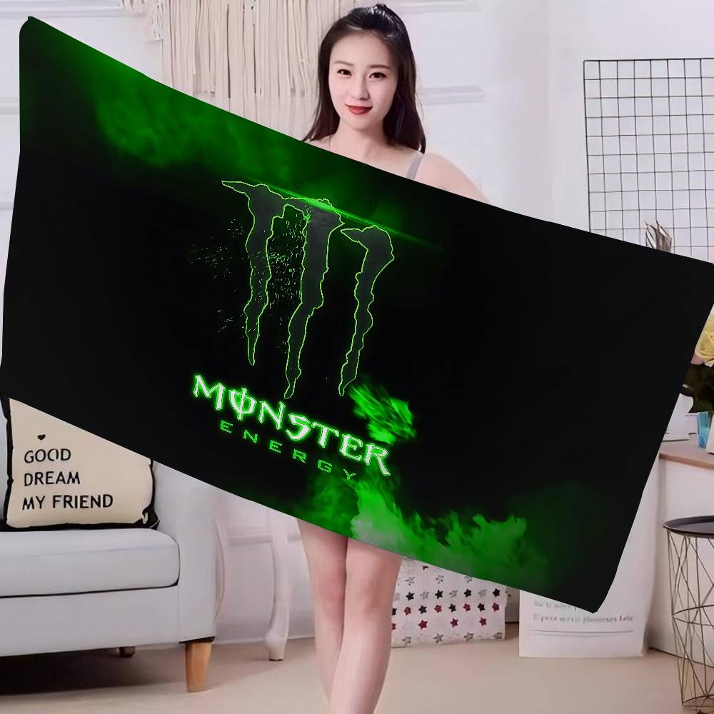 M-MonsterS ЛОГОТИП Энергетическое Микрофибровое Одеяло Быстросохнущие Пляжные Полотенца Большого Размера С Печатью Супервпитывающее Полотенце-Одеяло для Бассейна