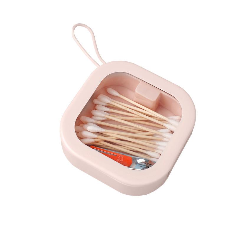 Pocket Storage Box Portable Desktop Storage Box for Travel Organization, Press-and-Push Lid, Pocket Organizer Jewelry Box
