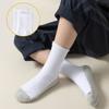1 Pair Casual Grey Black Sole Children White Socks Solid Color Absorbing Sweat Sport Socks Baby Hosiery Cloth Accessories Men