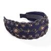 Temperament Lace Korean style Retro Crystal Flower headwear Wide edge headband Embroidery hairband