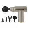 Electric Muscle Massager with 4 Heads Quite Portable Percussion Massager for Back Shoulder Leg Grey