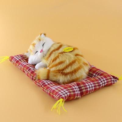 Плюшевая кукла-животное, имитация плюшевого спящего кота со звуком, детская игрушка, украшение, подарок на день рождения