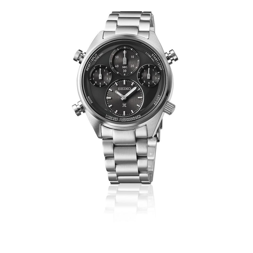 Часы Seiko Prospex SPEEDTIMER Солнечный Хронограф с Секундомером 1/100 секунды, SBER003, Мужские,