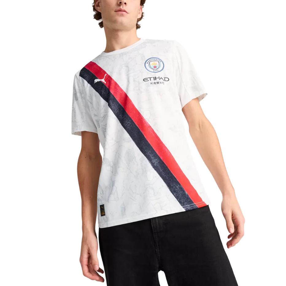 Puma X Реплика футболки KidSuper MCFC (Ман Сити) Puma Белый/Puma Черный Унисекс Топы 781068-07