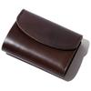 Genuine Tochigi Leather Wallet Mini Wallet Compact Small Coin Purse Card Case Stylish Popular Brand Made In Japan [NARU] Tri-fold Men's Women's (Dark