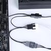 4-контактный PWM-разветвитель для вентилятора, 4-контактный 1-3-контактный PWM-разветвитель для вентилятора, разъем питания для вентиляторов охлаждения корпуса компьютера, 30 см
