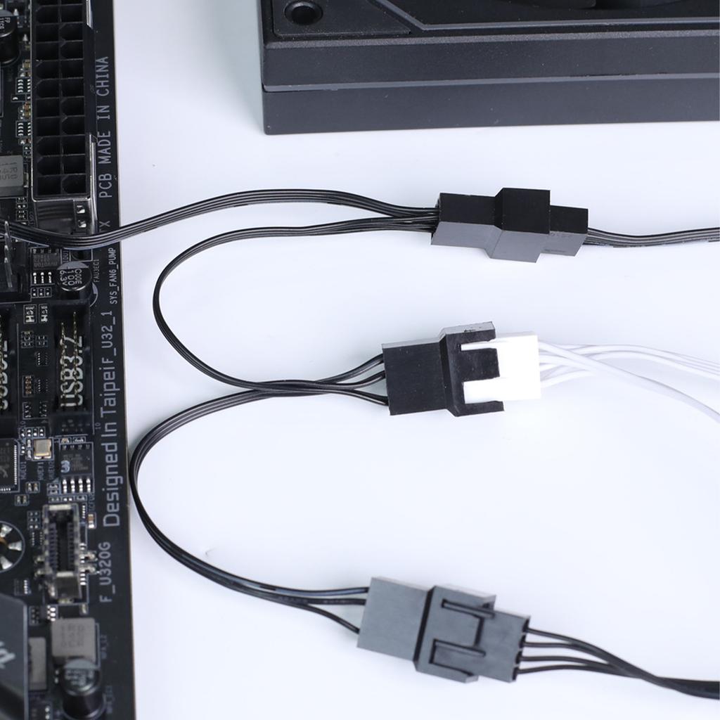 4-контактный PWM-разветвитель для вентилятора, 4-контактный 1-3-контактный PWM-разветвитель для вентилятора, разъем питания для вентиляторов охлаждения корпуса компьютера, 30 см
