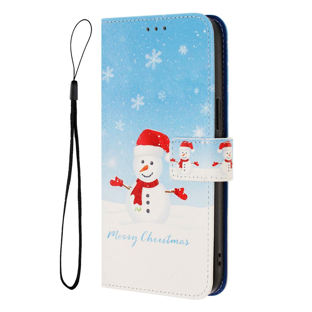 Christmas Marble Leather Case Samsung Galaxy A17 A26 A36 A56 A16 A06 A56 A15 A71 A51 A81 A91 A13 A04S Phone Wallet Flip Cover Card Holder Stand Bags