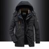 Winter Men's Casual Padded Jacket Thickened Tooling Middle-aged and Young People Multi-pocket Jacket Windproof Velvet Padded Jacket