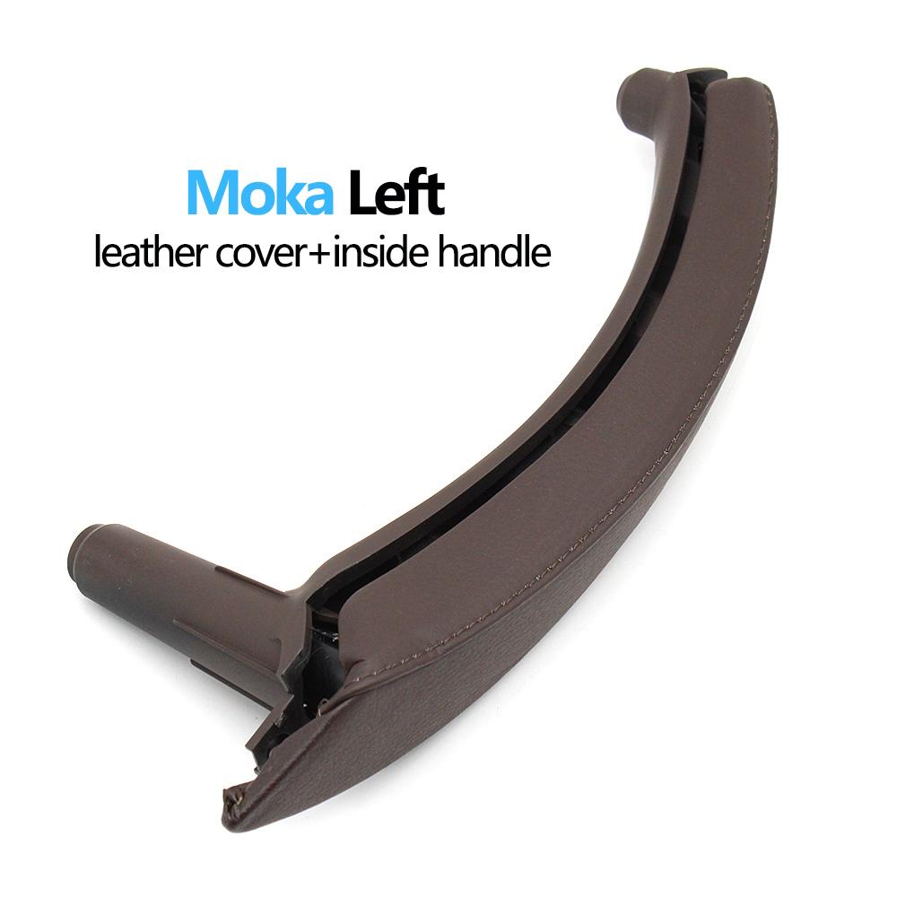 Ручка для внутренних пассажирских дверей с левым рулем и правым рулем с кожаным внешним чехлом для BMW X5 X6 E70 E71