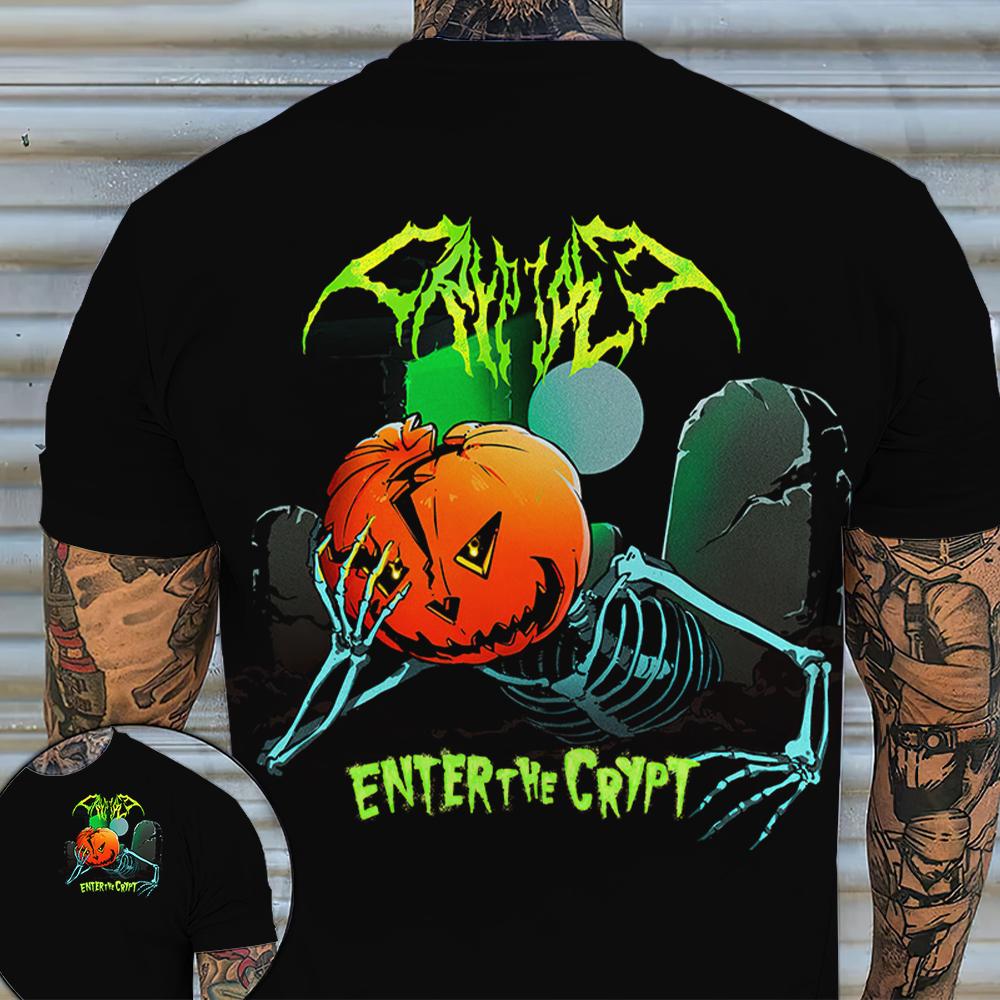 2023 Horror Halloween Pumpkin Graphic Мужские футболки Хип-хоп Уличная летняя одежда Свободные топы с коротким рукавом Футболки больших размеров 5XL