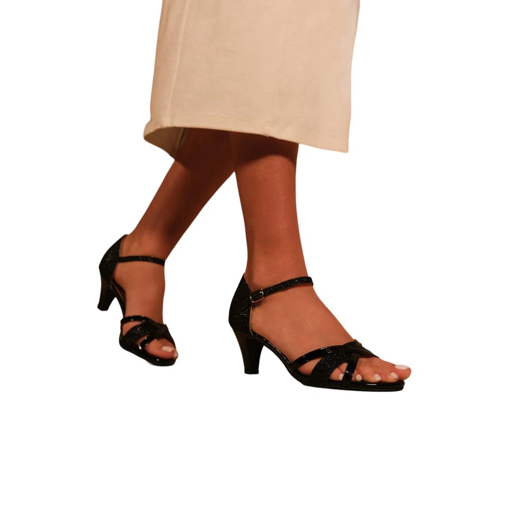 Where's That From Womens/Ladies Artemis Faux Leather Mid Heel Sandals