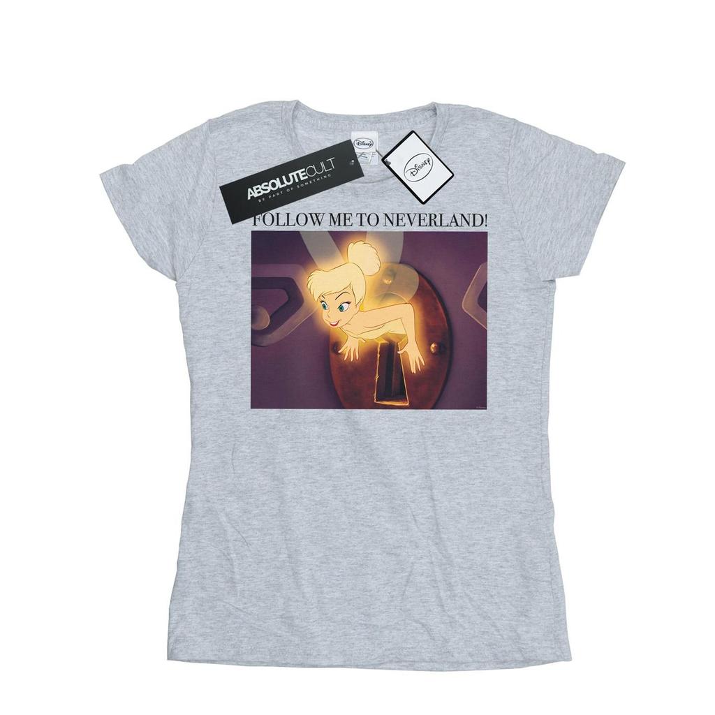 Disney Womens/Ladies Tinker Bell Follow Me Cotton T-Shirt