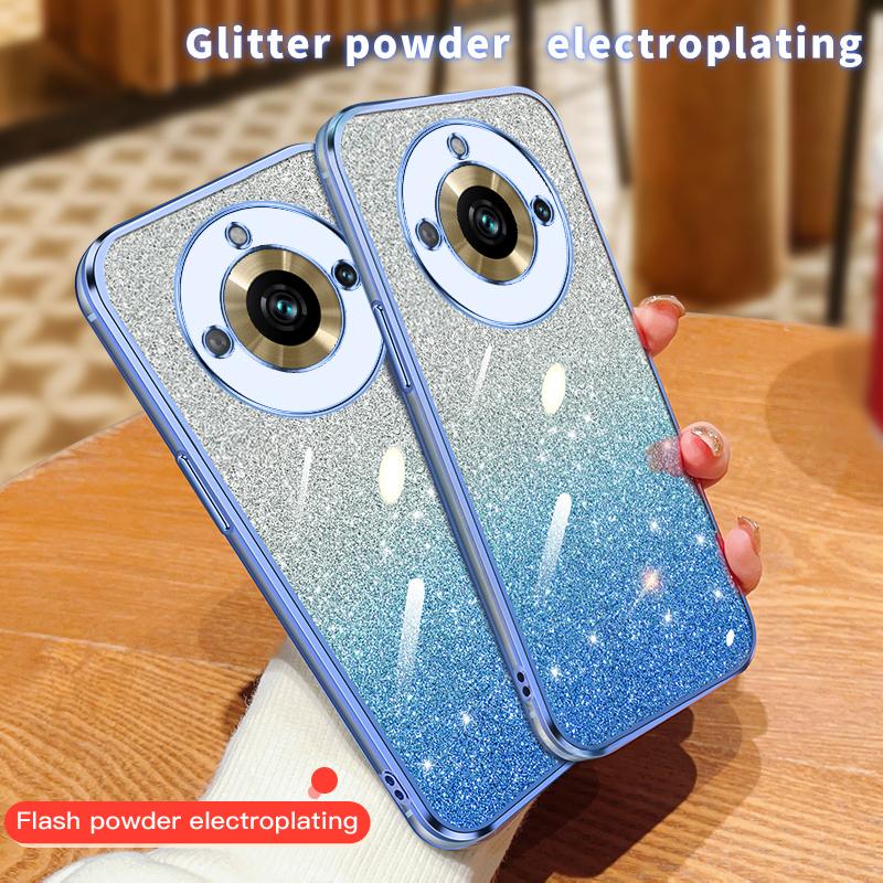 Модный блестящий чехол с градиентным покрытием для OPPO Realme 11 Pro 9 8 V25 V23 V13 C55 C53 C35 C33 C21Y Reno 10 5, силиконовая задняя крышка