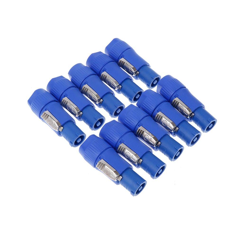 10 Pc/bag Durable Powercon Connector Male Plug Blue/White 3 Pin Speaker Plug  Beam Lamp
