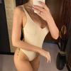 Sexy High Cut Women Swimwear Ribbed Underwired One Piece Swimsuit Female Bather Bathing Suit Swim Lady Bodysuit
