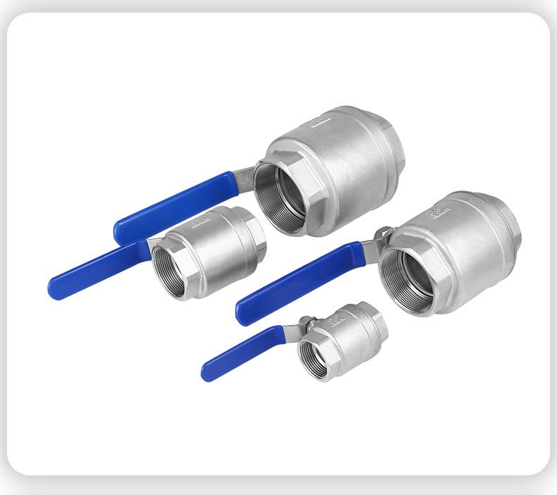 304 Stainless Steel Two-Piece Threaded Ball Valve for Water Pipe (1/2" Internal Thread)