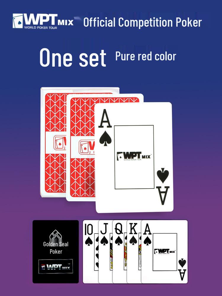 Водонепроницаемые матовые ПВХ карты для покера WPT Texas Hold'em