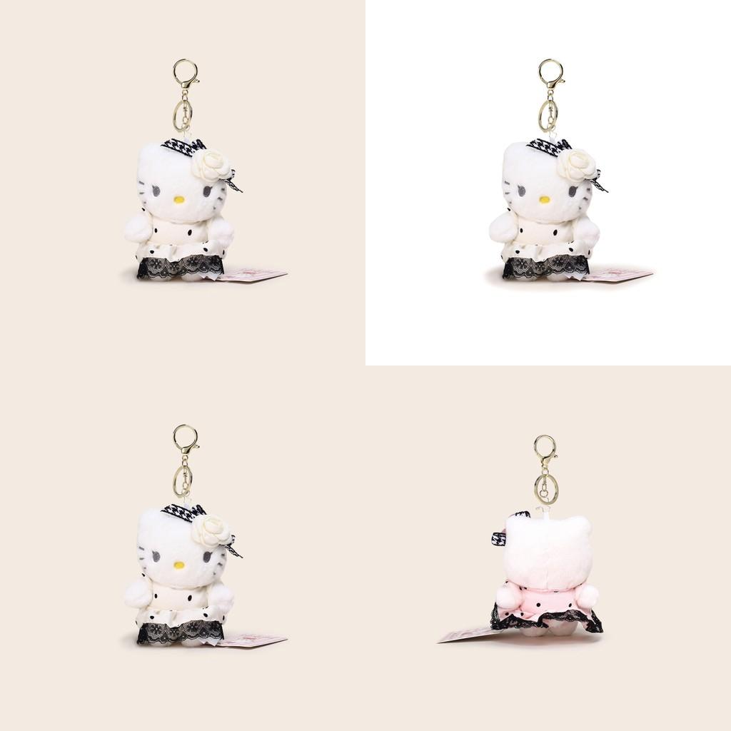 Hello Kitty Stuffed Toy Keychain With Flower And Lace Dress Decoration For Collectors