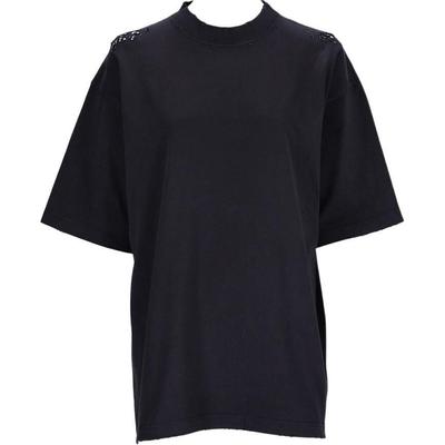 Balenciaga Потертая футболка 'Выцветший черный/белый' 764235TQVJ81569