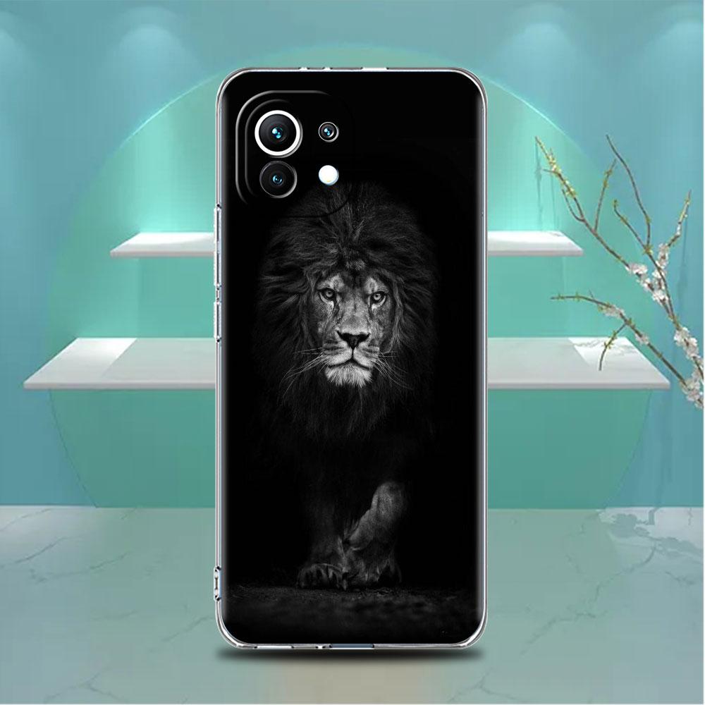 Волк Собака Кошка Птица Лев Тигр Животное Прозрачный чехол для Xiaomi Mi Poco X3 NFC M3 Pro F3 F1 11 Lite 12 Note 10 11T 9T Чехол для телефона