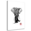 Печать на холсте Слон чб