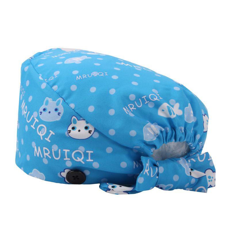 Удобная хлопковая хирургическая шапочка с влагопоглощающей регулируемой посадкой