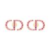 Dior CD Letter Shaped Metal Earrings Women earrings Purple E1742PTCCY-D37P