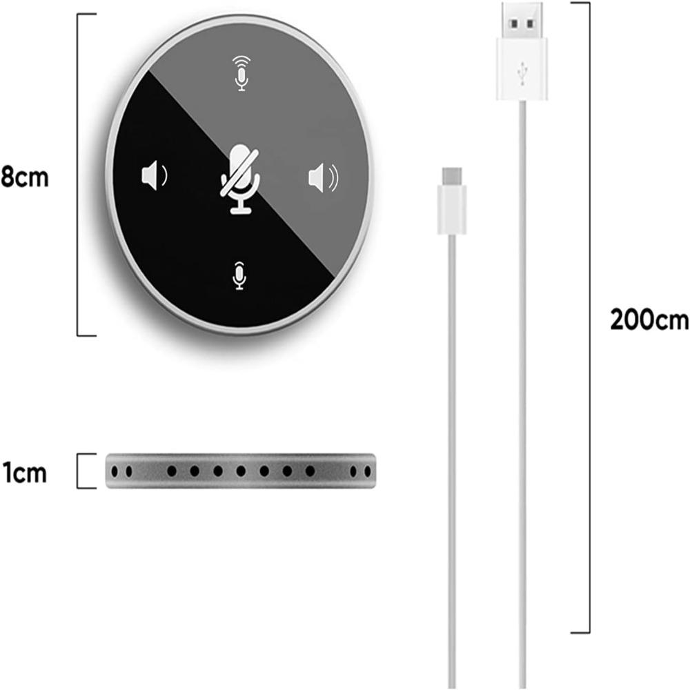 360° Voice Pickup USB Conference Microphone PVC Conference Speaker Speakerphone  Video Conference