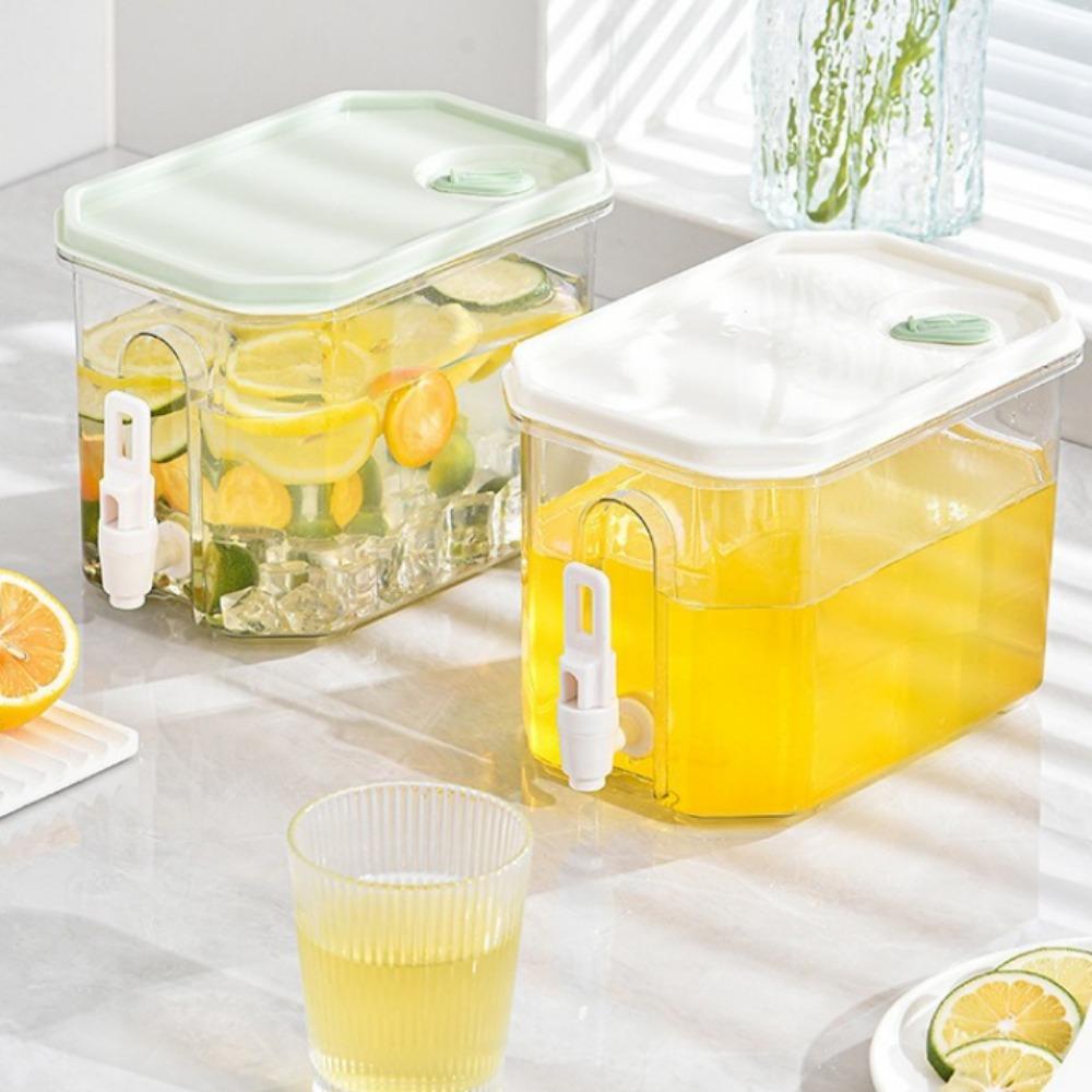 3.5L Cold Water Bucket Summer Dispenser Water Kettle Refrigerator Jug Fruit Juice Drink Container