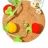 Catnip Toy with Built-in Bell Tail Persimmon And Tomato Shapes Cat Toy for Interactive Play Soft Chew-Resistant Plush Toys for Stress Relief
