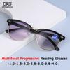 Intelligent Multifocal Progressive Finished Reading Glasses Men Women Square Anti Blue Light Far Near Presbyopia Eyewear