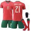 2026 Portugal Home Jersey 21 Jota Soccer Jersey Breathable Quick-Dry Football Shirt for Adults Kids