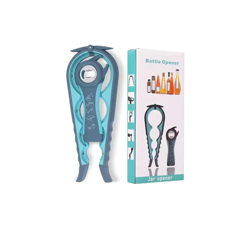 HOMZY Открывалка для консервов Многофункциональная Четыре в одном Открывалка для бутылок с напитками Открывалка для крышек Четырехпозиционная открывалка для консервов Противоскользящая открывалка для крышек