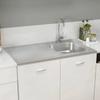 Sink with Drain Board Set Silver 1000 x 600 x 155 mm Stainless Steel
