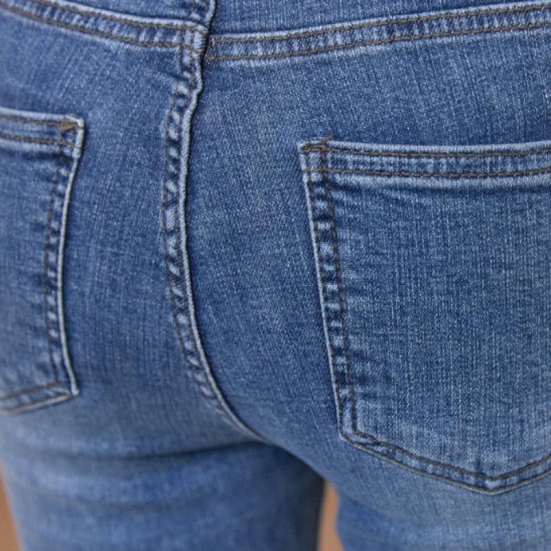 Maxza Wide Banding High Waist Semi Bootcut Denim Pants Zc10ql401on