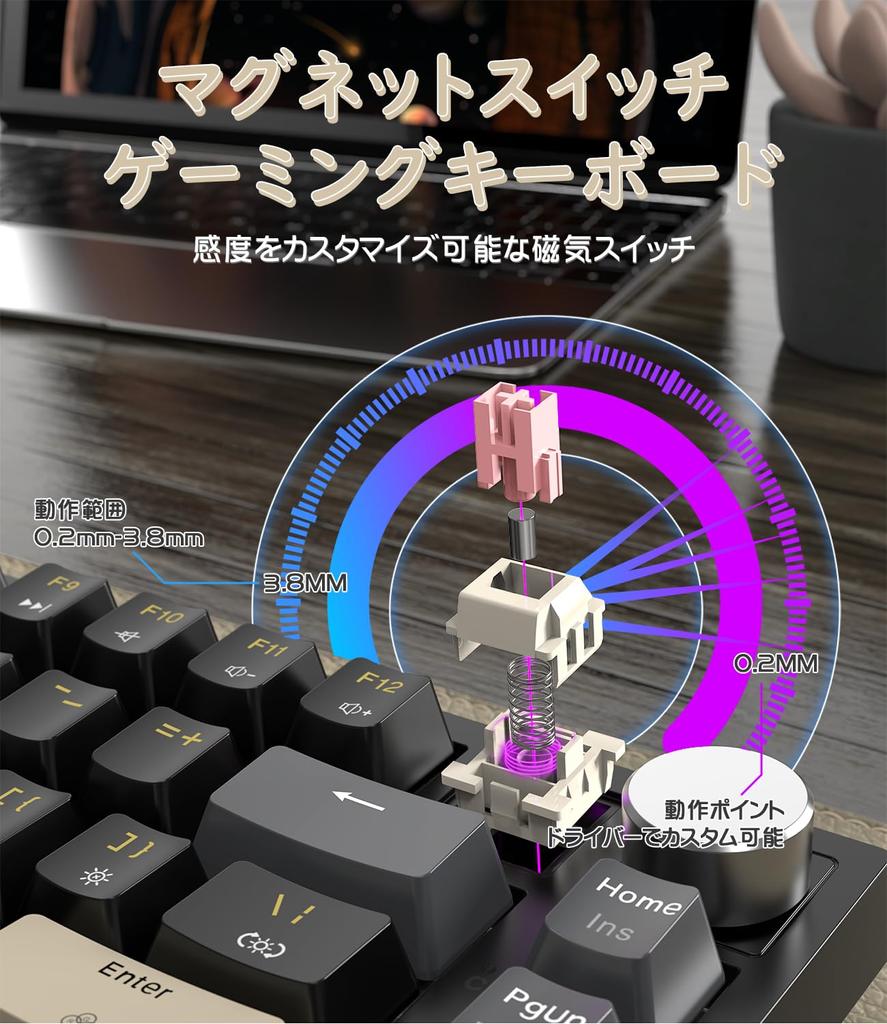 SHARK K85 Rapid Trigger Проводная RGBPBT Color Matching Игровая механическая клавиатура Магнитная игровая клавиатура Игровая клавиатура Ход клавиш PBT Регулируемый TKL
